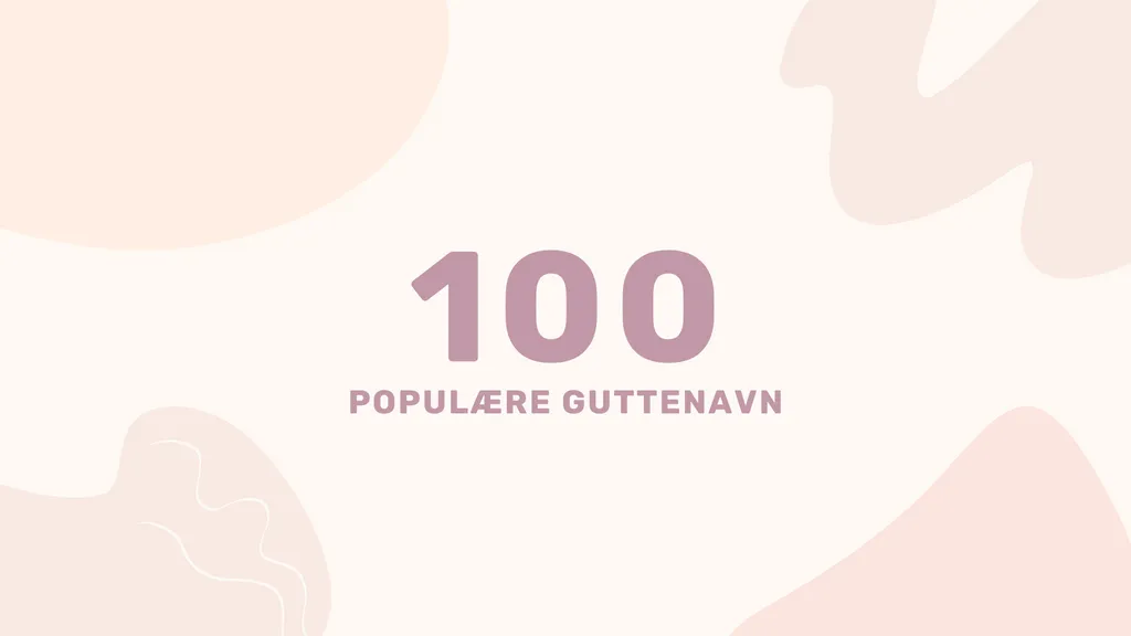 100 Populære Guttenavn