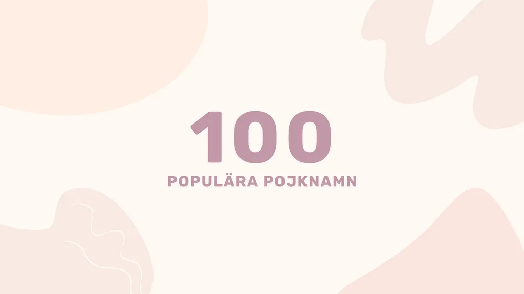 100 Populära Pojknamn