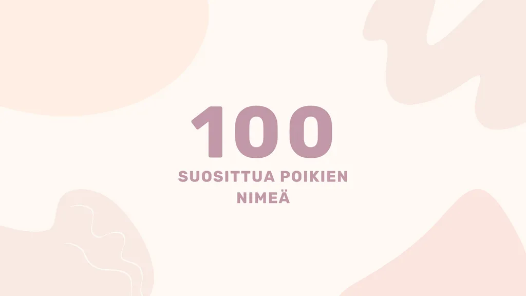 100 Suosittua Poikien Nimeä