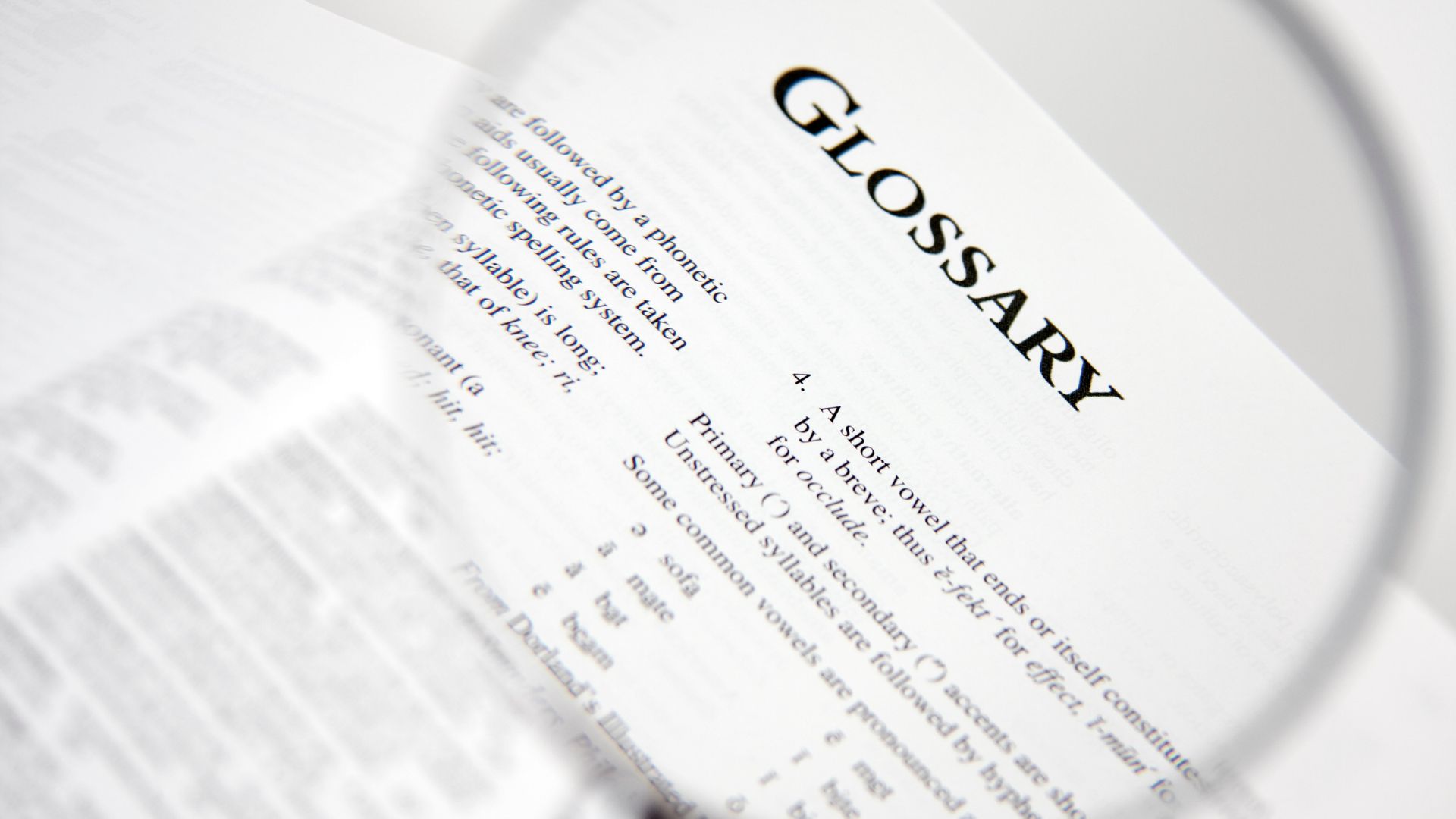 Glossary for pregnant women